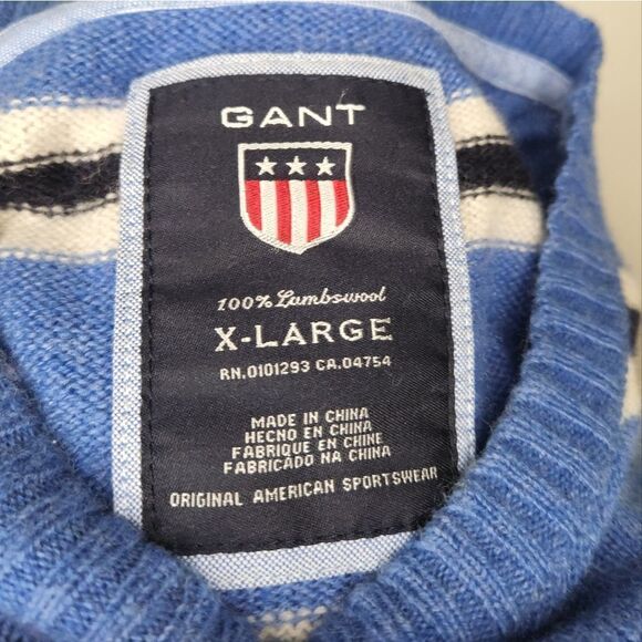 GANT Men's Stripe Polo Sweater - Picture 7 of 9